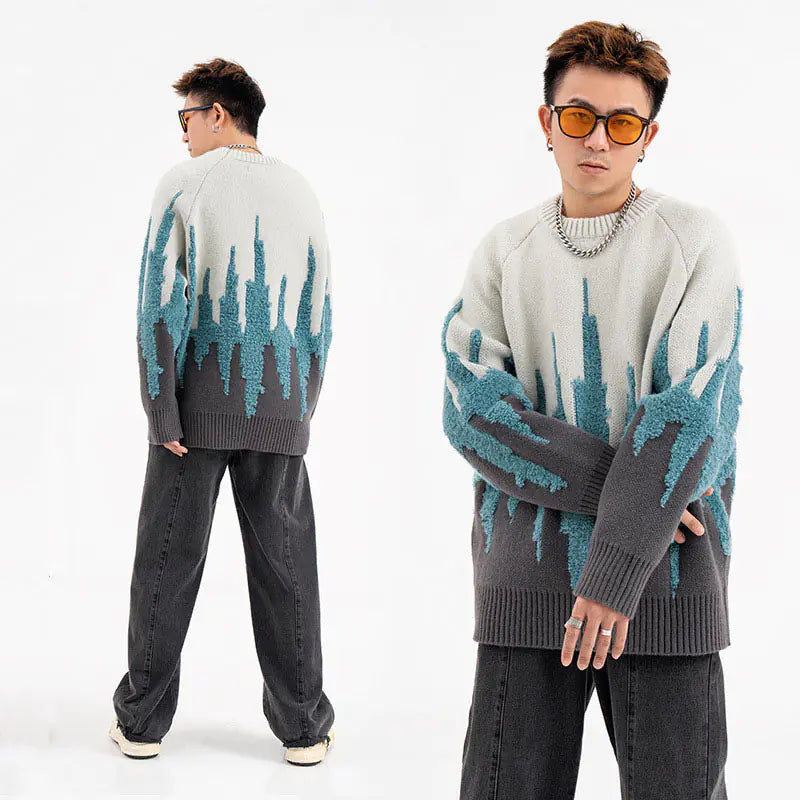 Midnight Skyline Knit Sweater