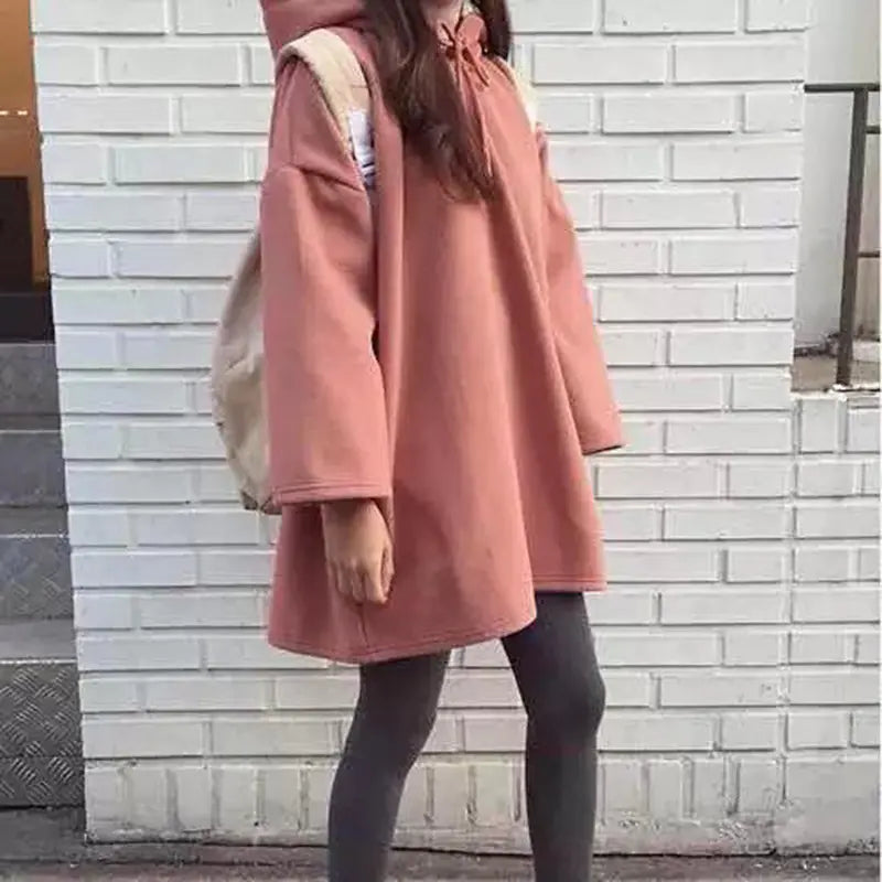Korean Mid-Length Loose Autumn and Winter Clothing