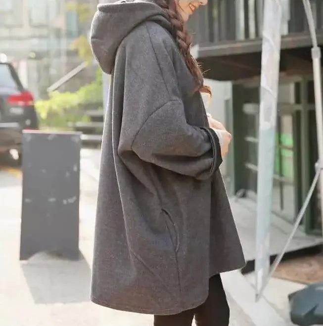 Korean Mid-Length Loose Autumn and Winter Clothing
